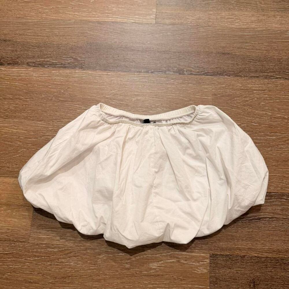 See you monday white bubble skirt
